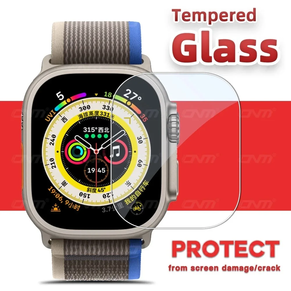 Proteggi schermo in vetro temperato e PMMA per Apple watch Ultra 49mm iwatch Cover antigraffio