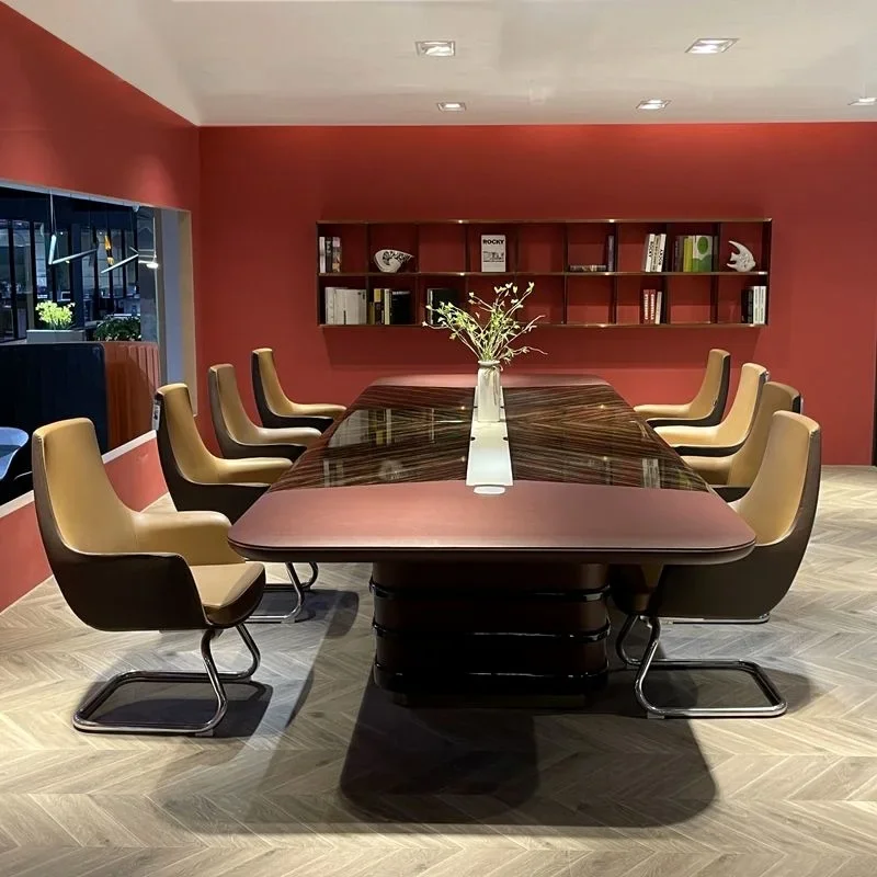 Modern high-end president's desk, high-end light luxury boss desk, chairperson's office, atmospheric luxury class desk