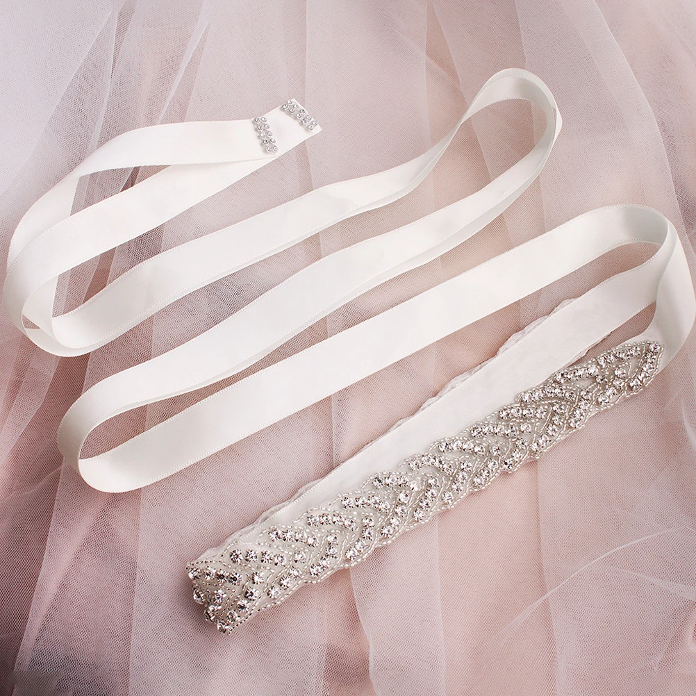 

Crystal Wedding Belt Bride Bridesmaid Wedding Bridal Waistband Bridal Waistband Rhinestone Hand Sewing Elegant Decor Accessories