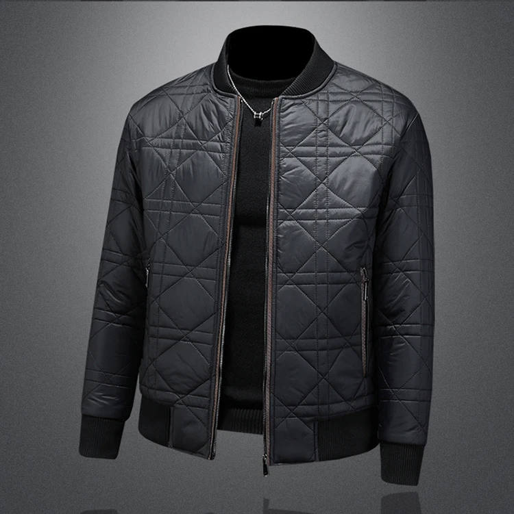 Minglu White Duck Down Solid Color Men's Jackets Luxury Autumn Winter Zipper Casual Thicken Stand Collar Man Coats Plus Size 5XL