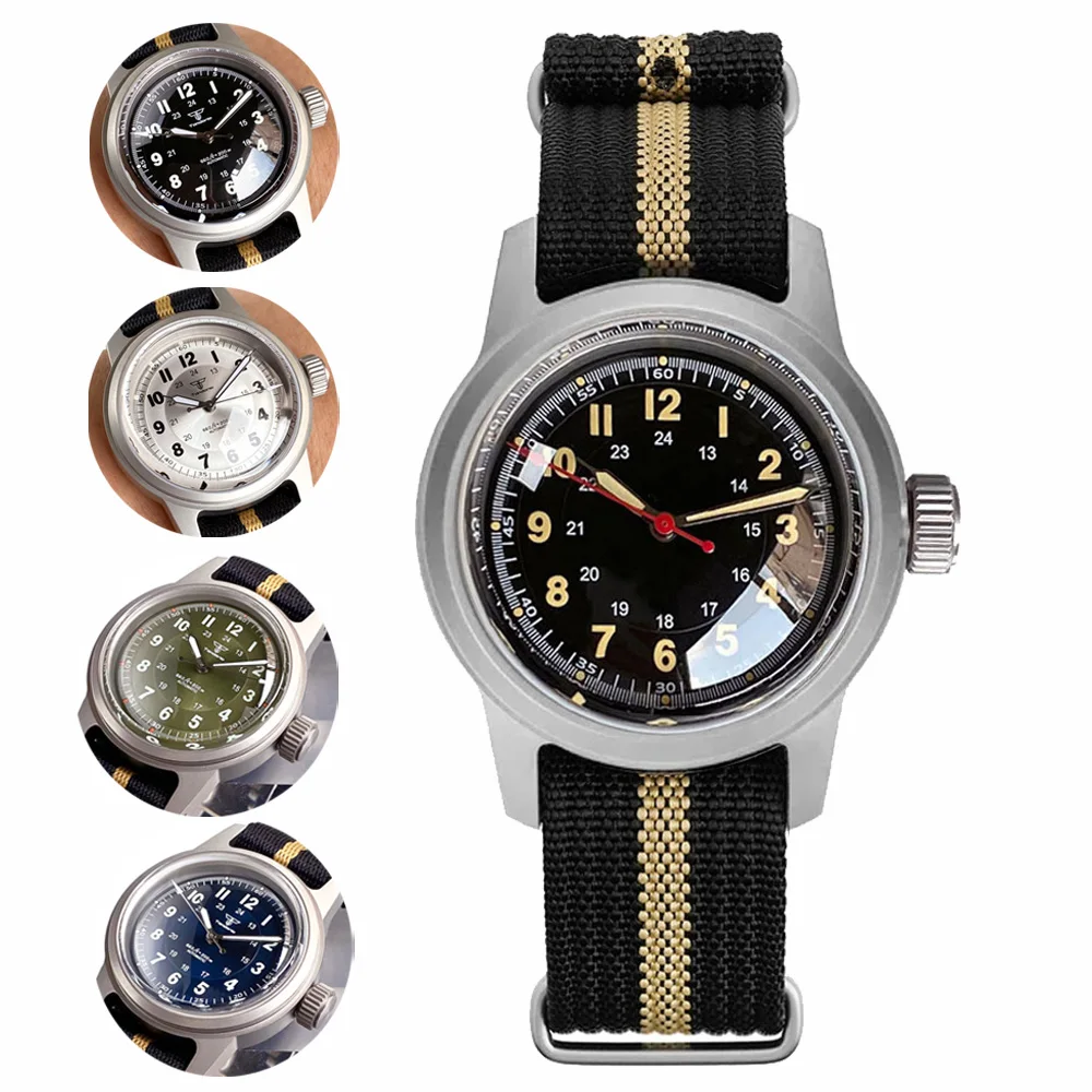 

NH35A автоматические механические мужские часы с пузырьковым сапфировым стеклом PT5000 Movt пескоструйный корпус часов 200 м водонепроницаемый 36 мм