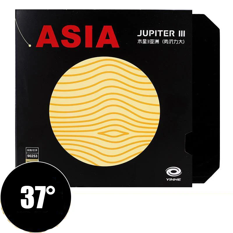 YINHE Jupiter III Asia tafeltennisrubber met spons, JUPITER 3, plakkerig pingpongrubber voor snelle aanvallen met topspin.