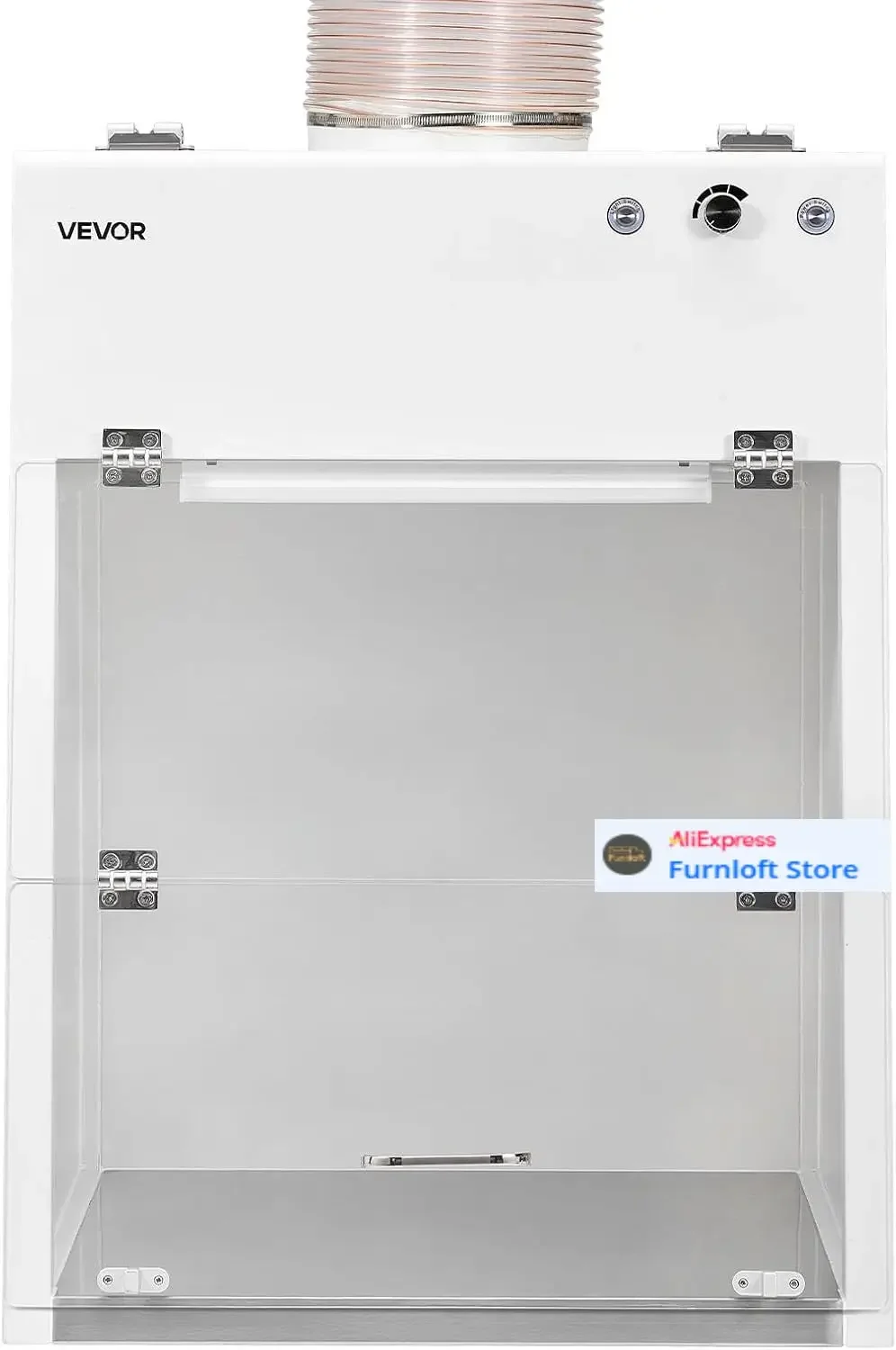 Ducted Fume Hood, 22.83 x 25.98 x 24.80 inch Working Area, Lab Fume Hood with LED Light and G1 Pre-Filter, Adjustable Speed