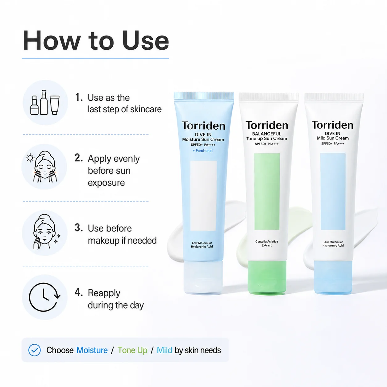 Torriden SPF 50+ Sunscreen For Face Protector Solar Skincare Dual Tube Multi Effect Facial Sunscreen Solar Blocke Sun Protection