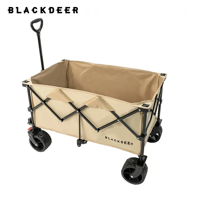 

BLACKDEER Folding Trolley Car Portable Shopping Trolley Camping Picnic Trolley Steel Pipe Bracket Multifunction Storage Cart