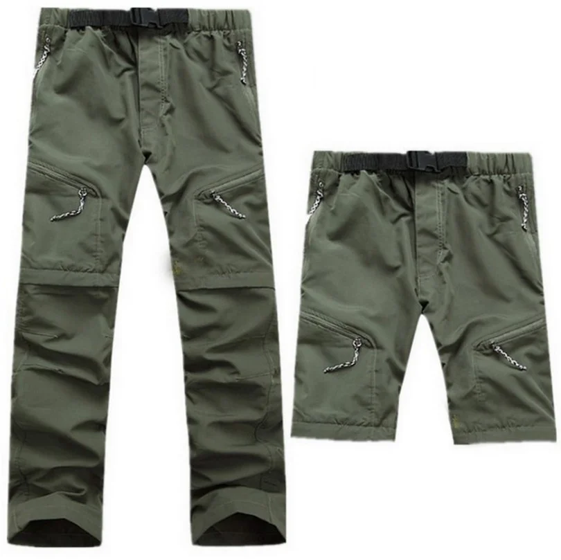 

2023 Men Summer Outdoors exercise Fast Quick Drying Pants Male breathale Sporting Traveling Trousers Pant's Leg can be Removed