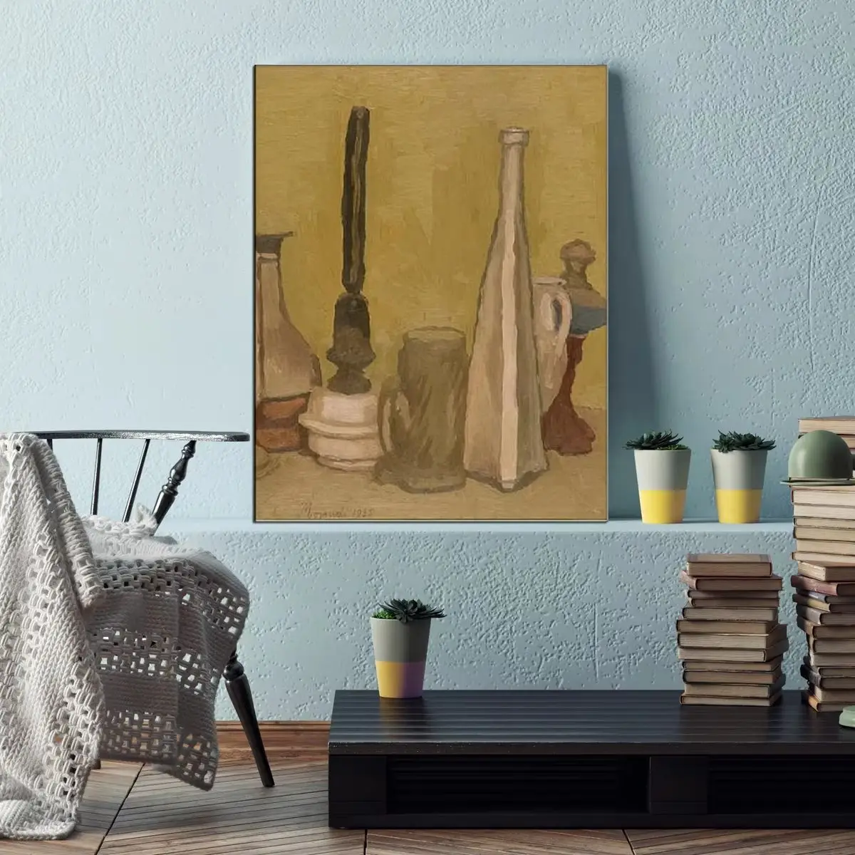 100% Handmade Abstract Oil Painting Reproduction on Linen Canvas,Natura Morta 1935 by Giorgio Morandi,Museum Quality