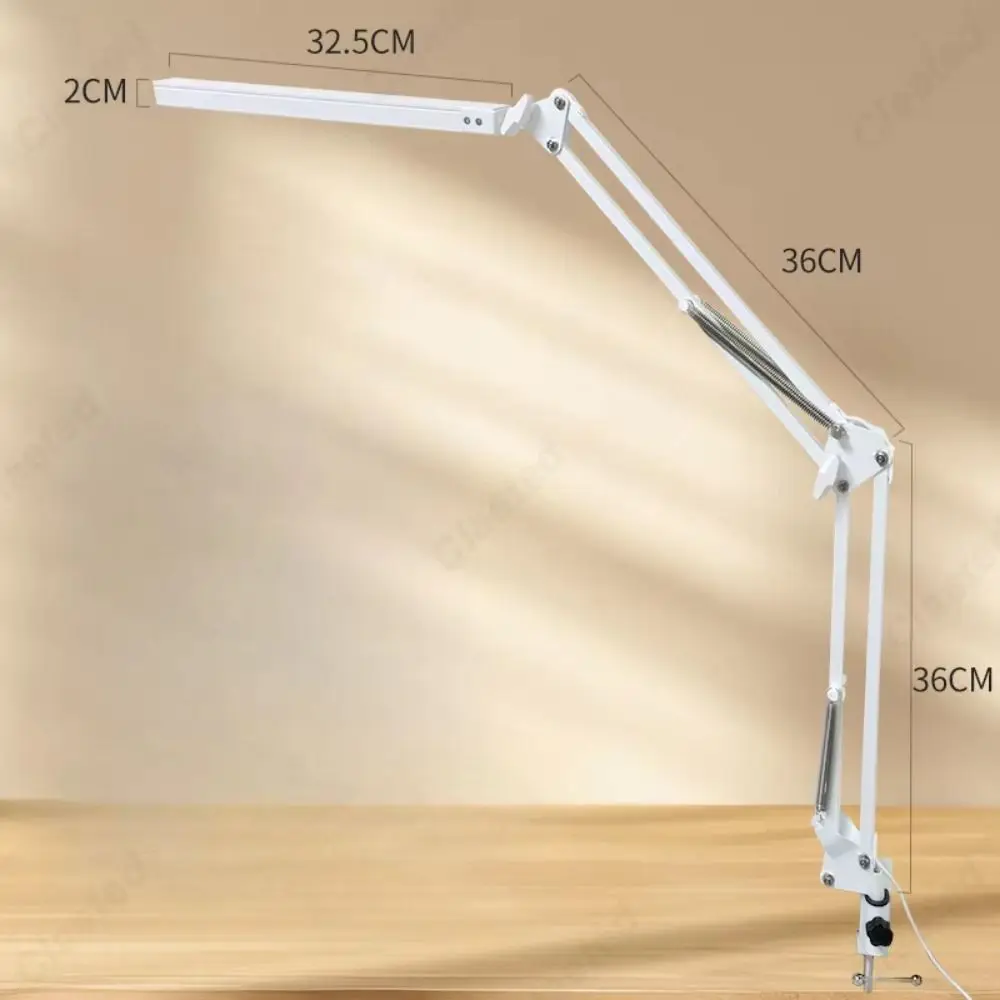 3 Lighting Modes LED Desk Lamp with Clamp Adjustable Clip Eye-Caring Folding Clip on Light Energy Saving Dimmable