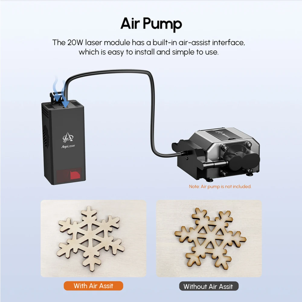 AlgoLaser Laser Engraver Module 20W CO2 Laser Head For Engraving Machine Laser Cutter Wood Acrylic Cutting Metal Engraving