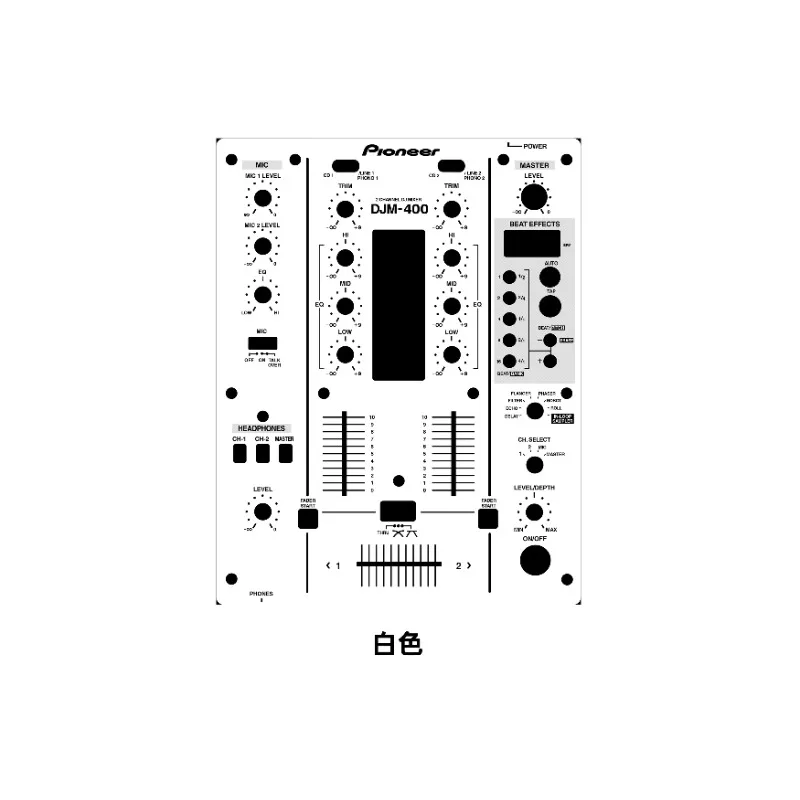 Pioneer DJM-400 Mixer Custom Skin Decal - Colorful Vinyl Stickers (Not Mixer Units) (Characters: 82)
