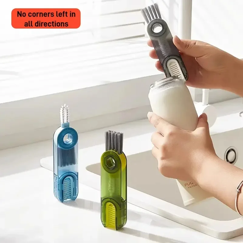 3-in-1 Cup Cleaning Brush Set, The Ultimate Solution for Cleaning Thermos Cap Gaps & Narrow Grooves
