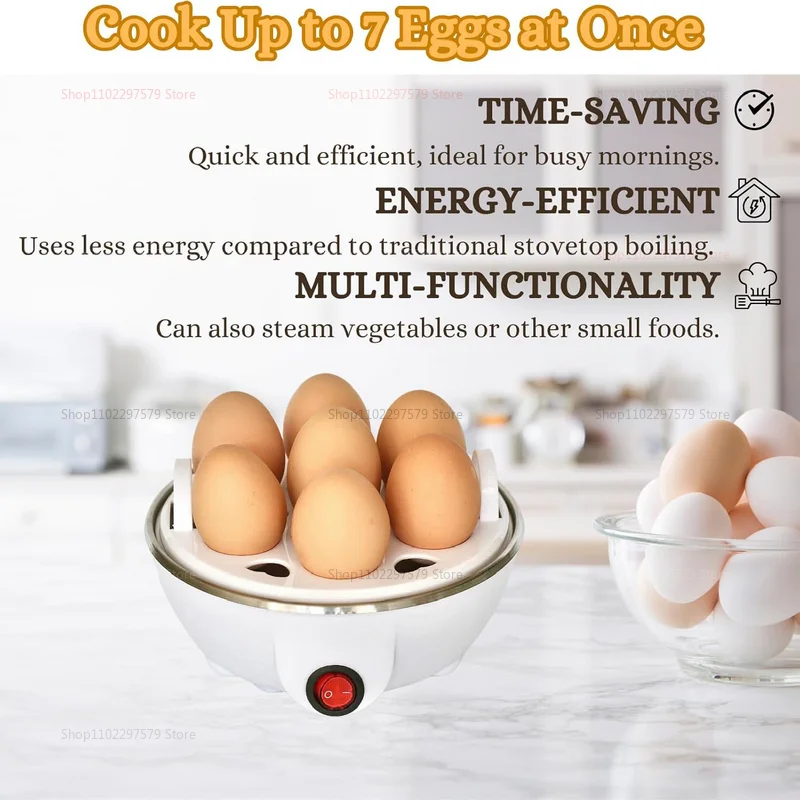 Electric Egg Cooker Steamer Boiler for 14 Eggs Two Layer Soft Medium Hard Boiled Egg Maker with Auto Shut Off Kitchen Appliance