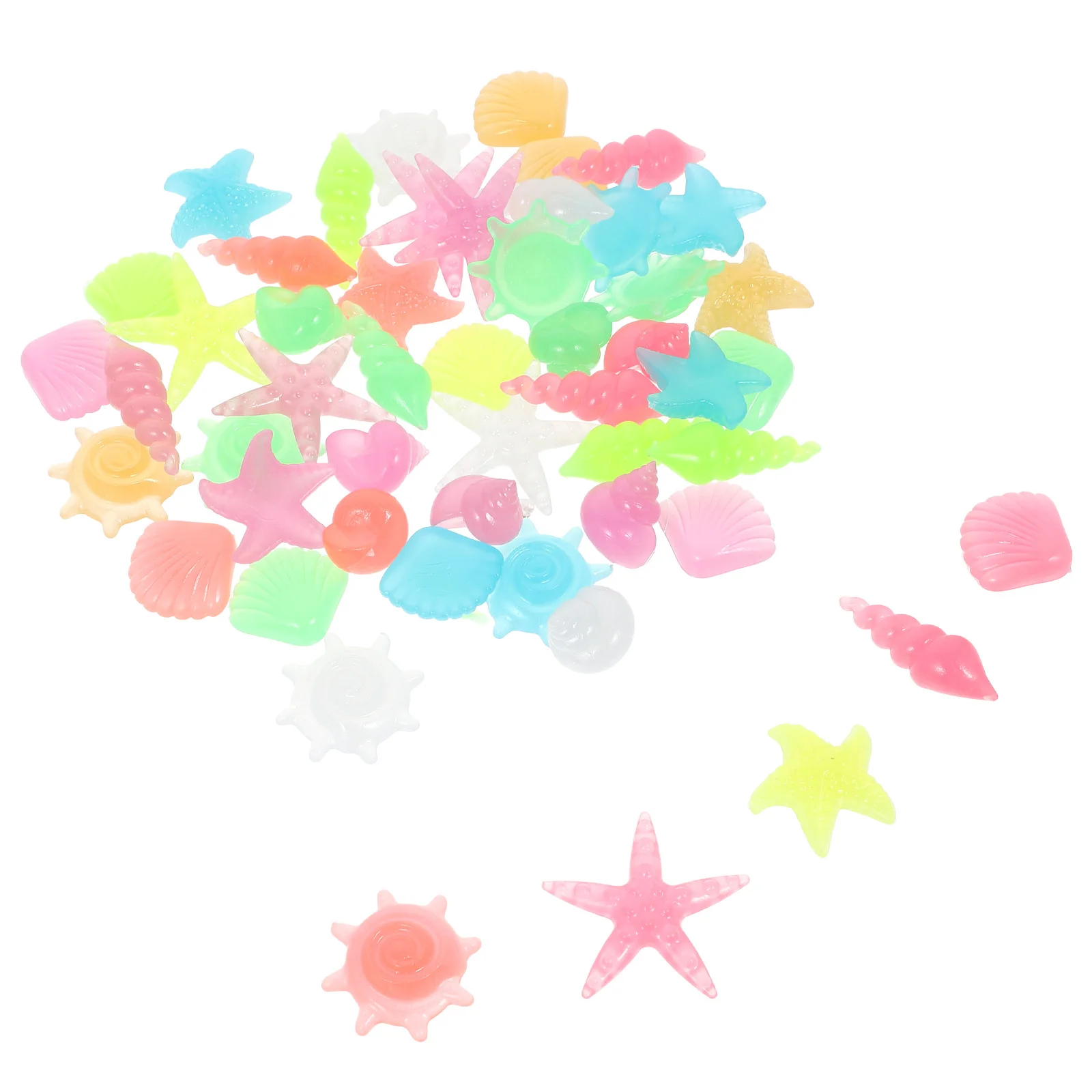 

50 Pcs Luminous Stones Aquarium Gravel for Fish Tank Discs Rocks Decorations Glow Dark Cobblestone