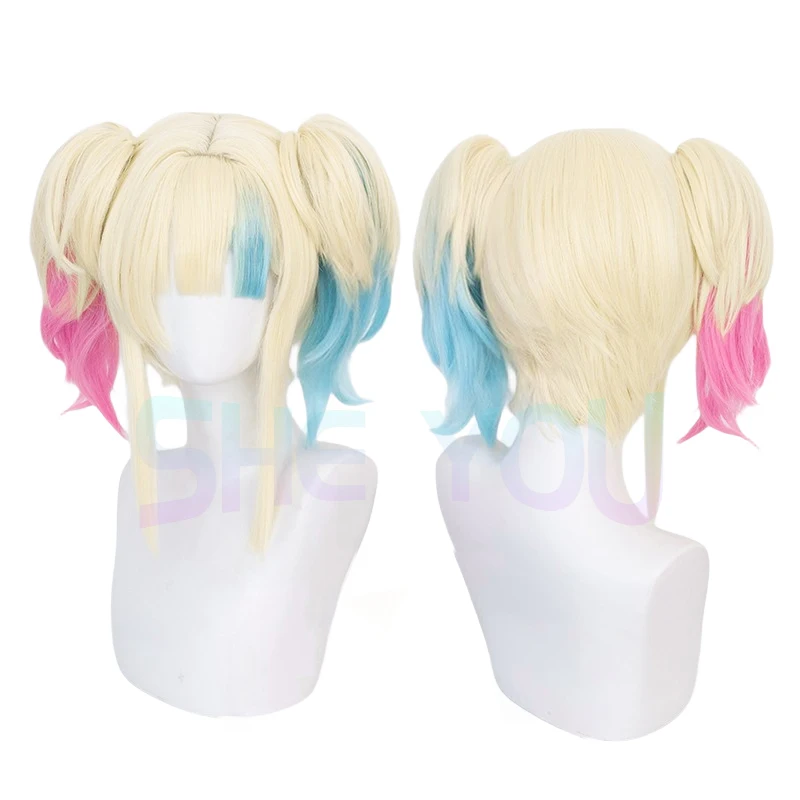 

Quinn Wig 40cm Double Ponytails Wig Cosplay Anime Cosplay Heat Resistant Synthetic Wig + Wig CAp