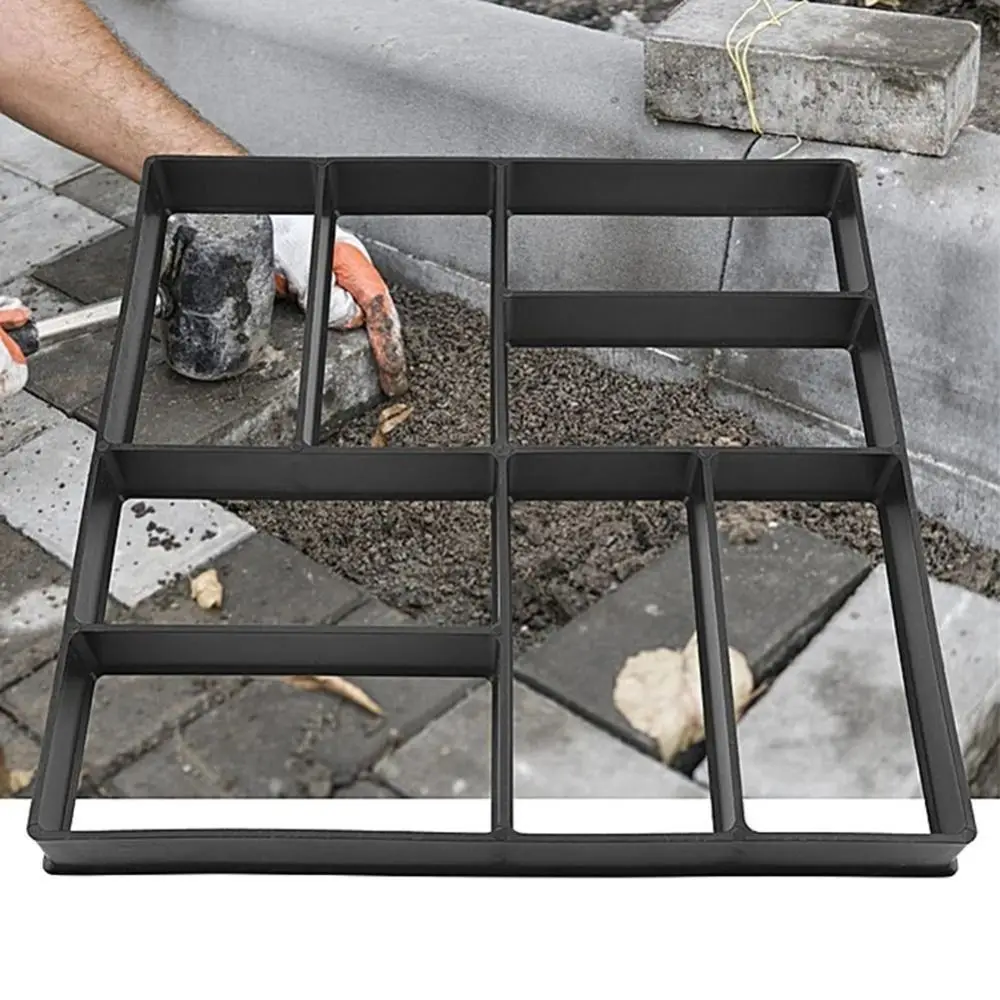 DIY Path Maker Paver Molds Stone Brick Concrete Mold Concrete Cement Walk Garden Path Paving Paver Reusable Patio Molds Paviment