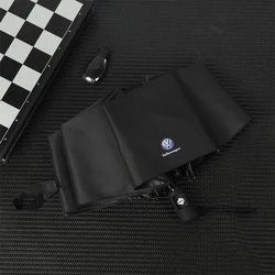 Car Styling Car Logo Business Umbrella Windproof Automatic Threefolding Umbrella For Volkswagen Golf Bora Jetta POLO Bora Passat