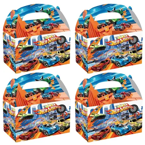 Hot Wheels Födelsedagsfestdekor Engångsservis Racingbil Presentpåse Duk Tårta Ballong Tallrik Pojke Barn Festtillbehör Set 12 best sales Hot Wheels 5-pack - №8
