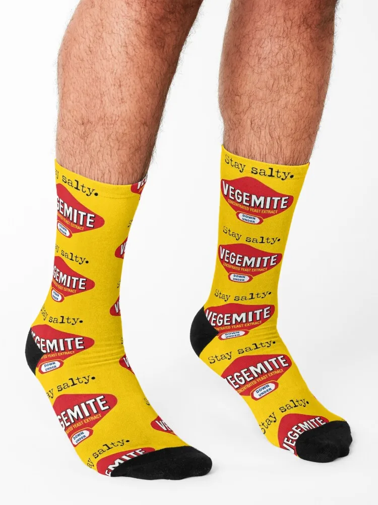 Stay Salty Vegemite Socks hiking winter gifts hockey FASHION Socks Men Women's