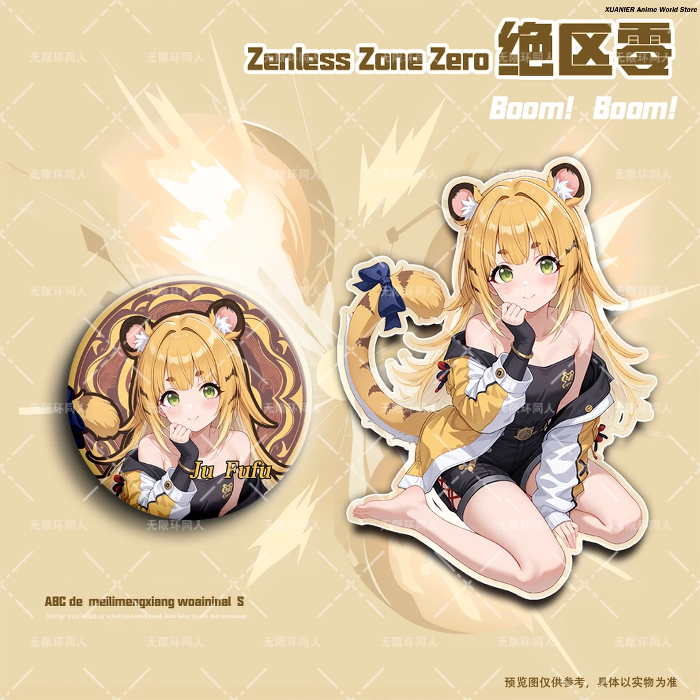 جو فوفو Zenless منطقة صفر الاكريليك حامل نموذج شارة بروش دبابيس الحافة زخرفة تأثيري أنيمي سطح المكتب ديكور