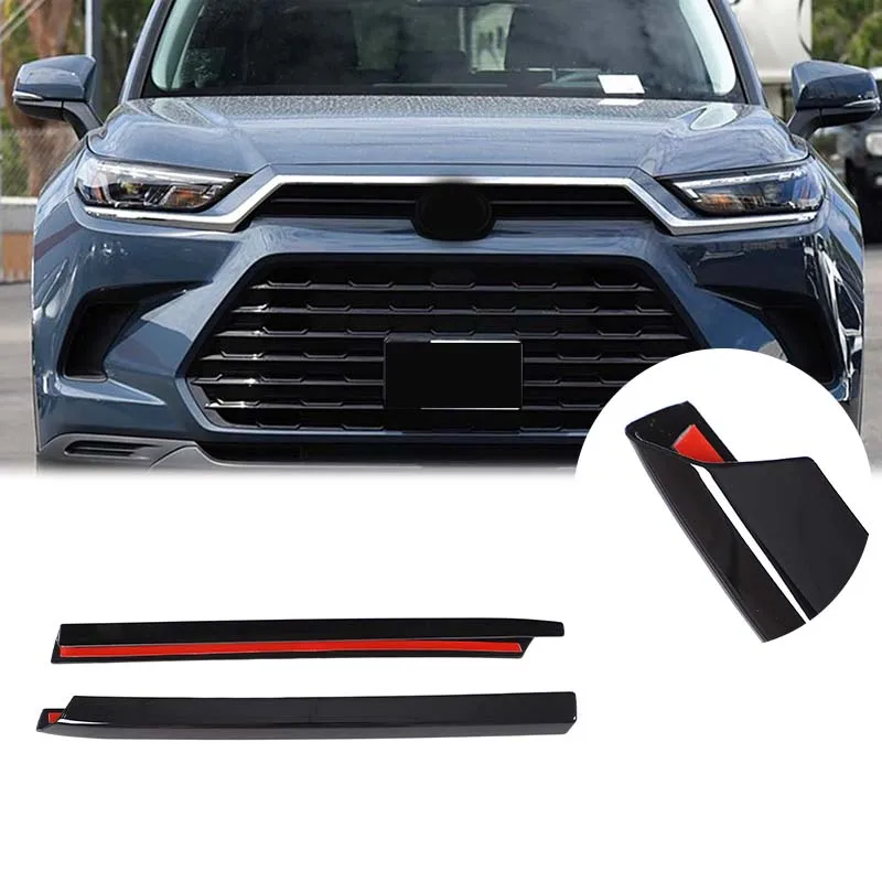 

For Toyota Grand Highlander AS10 2024 2025+ Car Front Grille Decorative Strip ABS Automotive Modification Accessories