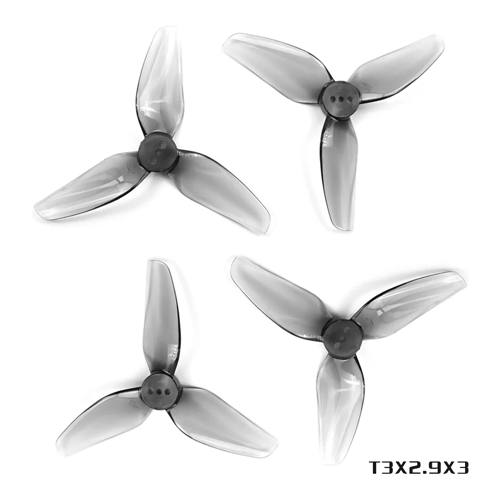 10Pairs HQProp T3X2.9X3GR-PC 3 Inch 3-Blade PC Propeller 2CW 2CCW 2/1.5/2mm Shaft 1.7g Ultralight Tiny FPV Racing Drone Props