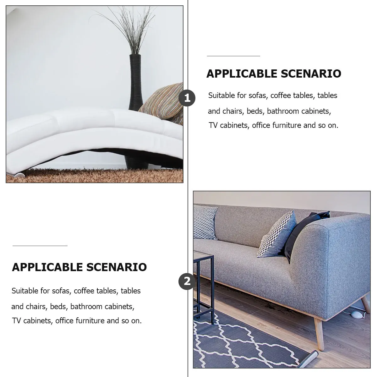 Pernas de móveis banhadas a metal, 4 unidades, engrossadas, suporte para perna de cama, sofá, mesa de café, armário, banheiro, vaidade, escritório