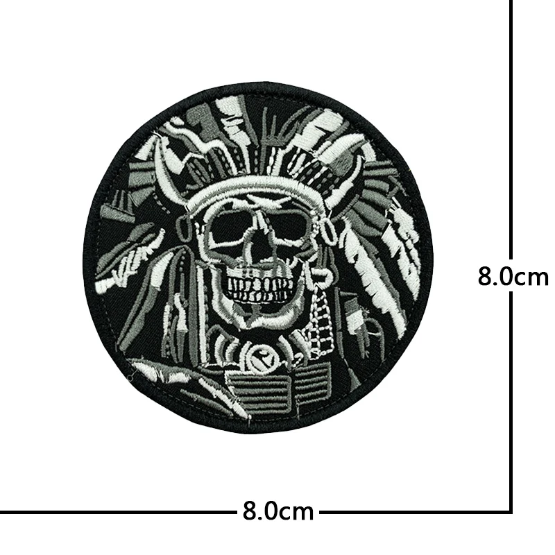 Circular Peace Sign Team Logo Badge Embroidery Hook Loop Outdoor Chapter Patches Military Backpack Bag Stickers Hat Appliques