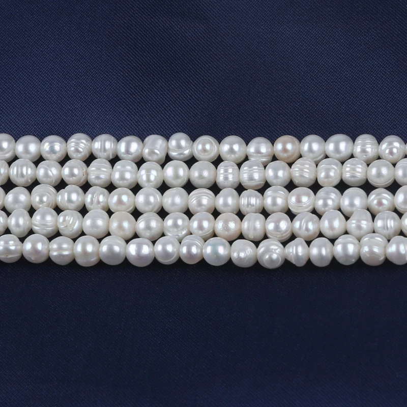 4-5mm B Natural white Loose Real Freshwater Potato Pearl Beads for jewelry making