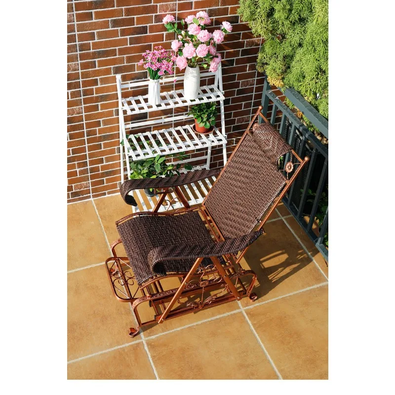 Rocking chair rattan chair living room elderly adult rocking chair household