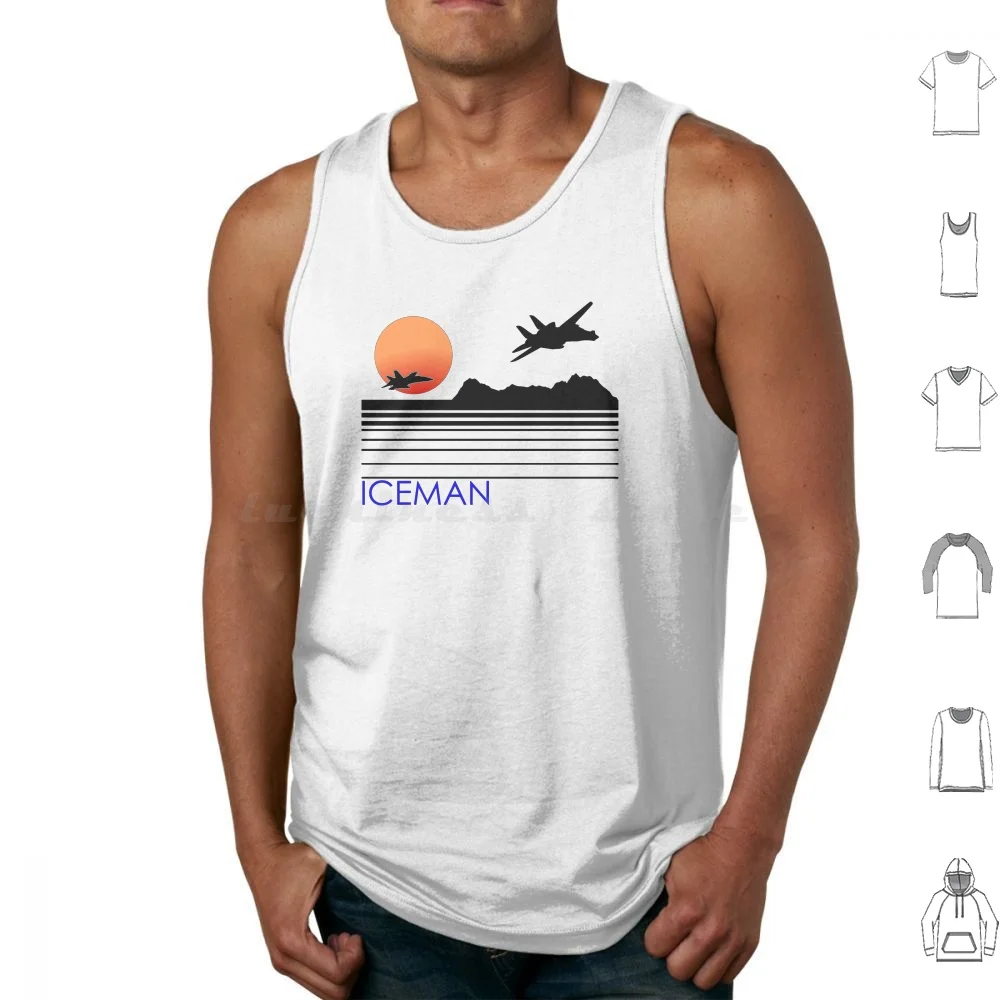 Iceman Tank Tops Vest Sleeveless Iceman Goose Maverick F 18 F 14 Fighter Jet