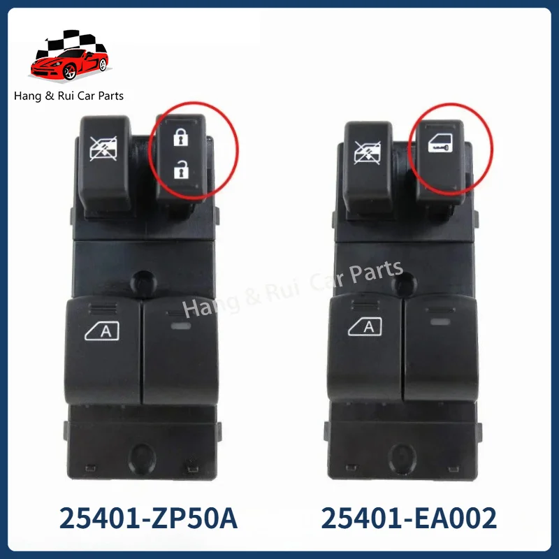 25401-ZP50A 25401-EA002 Front Left Driver Power Window Switch For Nissan Frontier 2 Door Altima Coupe  25401ZP50A  25401EA002
