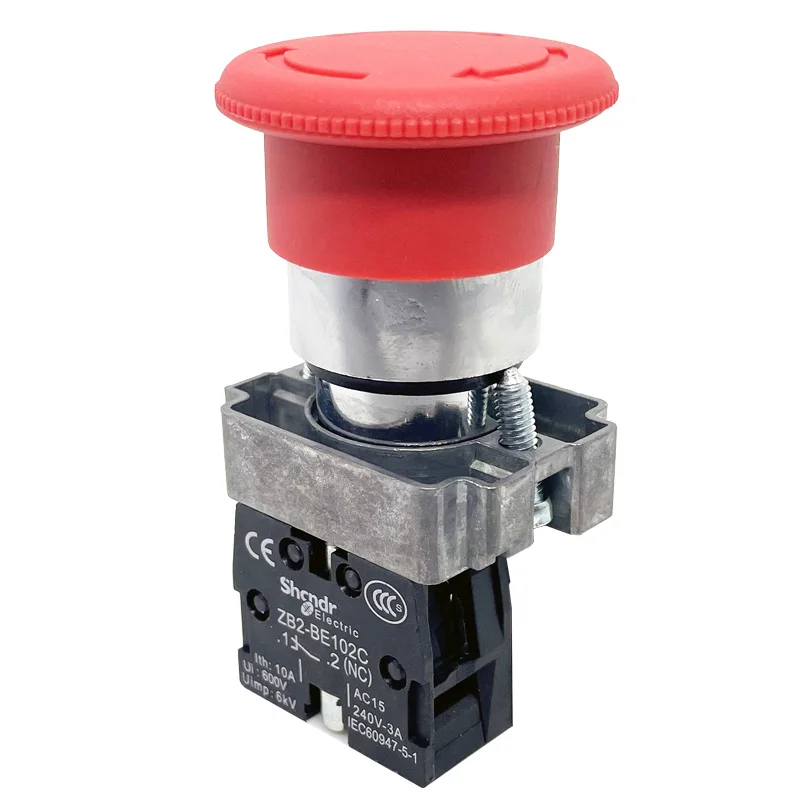 XB2BS542C XB2BS442C XB2BS642 Turn to Release Red Emergency Stop Mushroom Push button Replace Telemecanique Brass contact