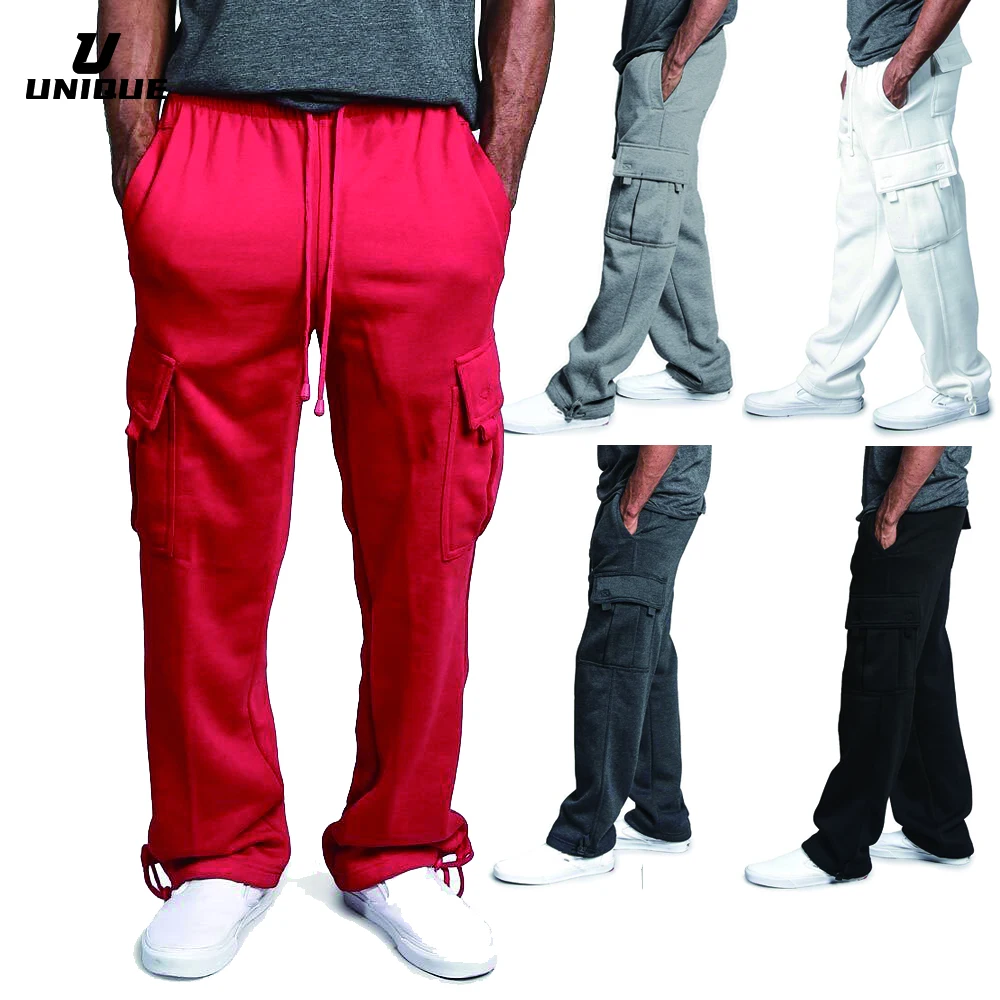 Men's Cargo Pants Track Pants Street Bottoms Winter Fitness Gym Workout Running Training Exercise Breathable Soft Male Sweatpant