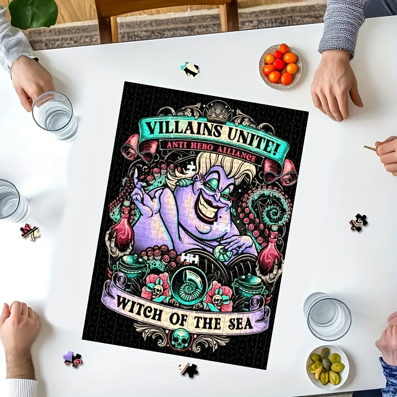 1000 elementów Puzzle Złoczyńców - Maleficent, Cruella, Ursula, Jafar - -Alians Bohaterów - Wiedźma Morza - Poziom Trudności: Trudny - Thi