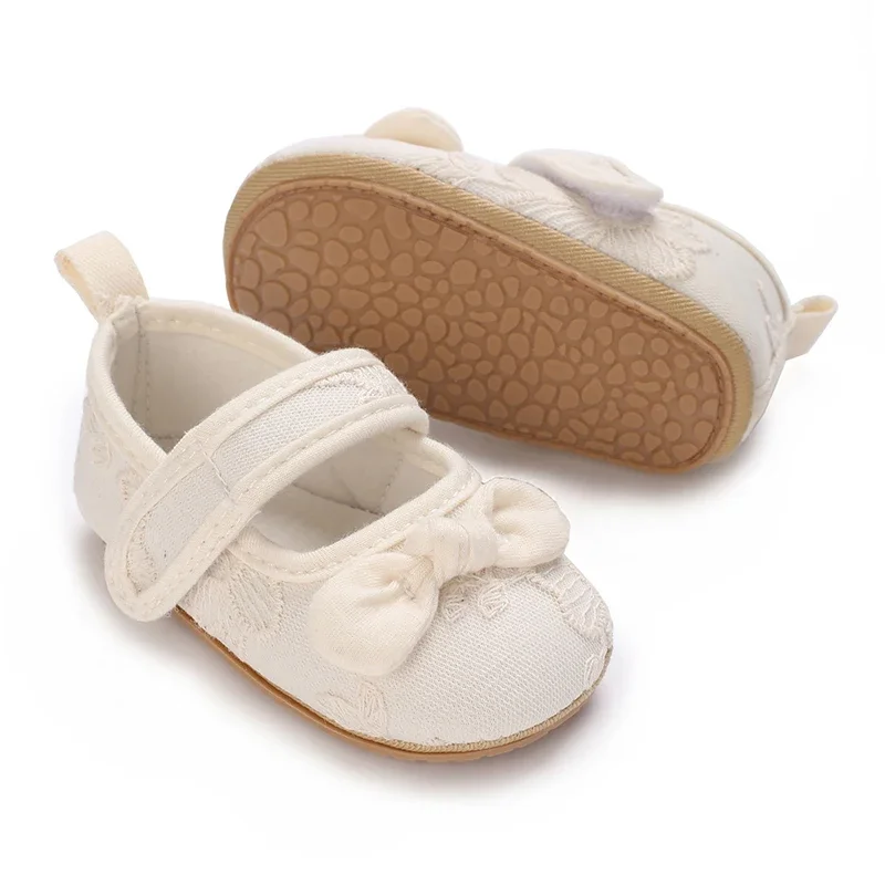 Süße weiße Spitze Baby Mädchen Prinzessin Schuhe Baby Mokassins Moccs Schuhe Schleife Fransen Gummisohlen rutschfeste Schuhe Krippenschuhe – Detail 16