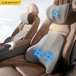 Car Electric Single Lumbar Single Headrest Vibration Massage Lumbar Support Neck Pillow  lumbar Cushion Car Seat Car interior