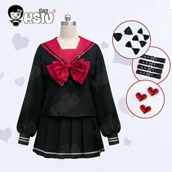 Needy girl overdose Darkness Cosplay Costume Game Needy girl overdose Cosplay HSIU Darkness Black spódnica munduru szkolnego