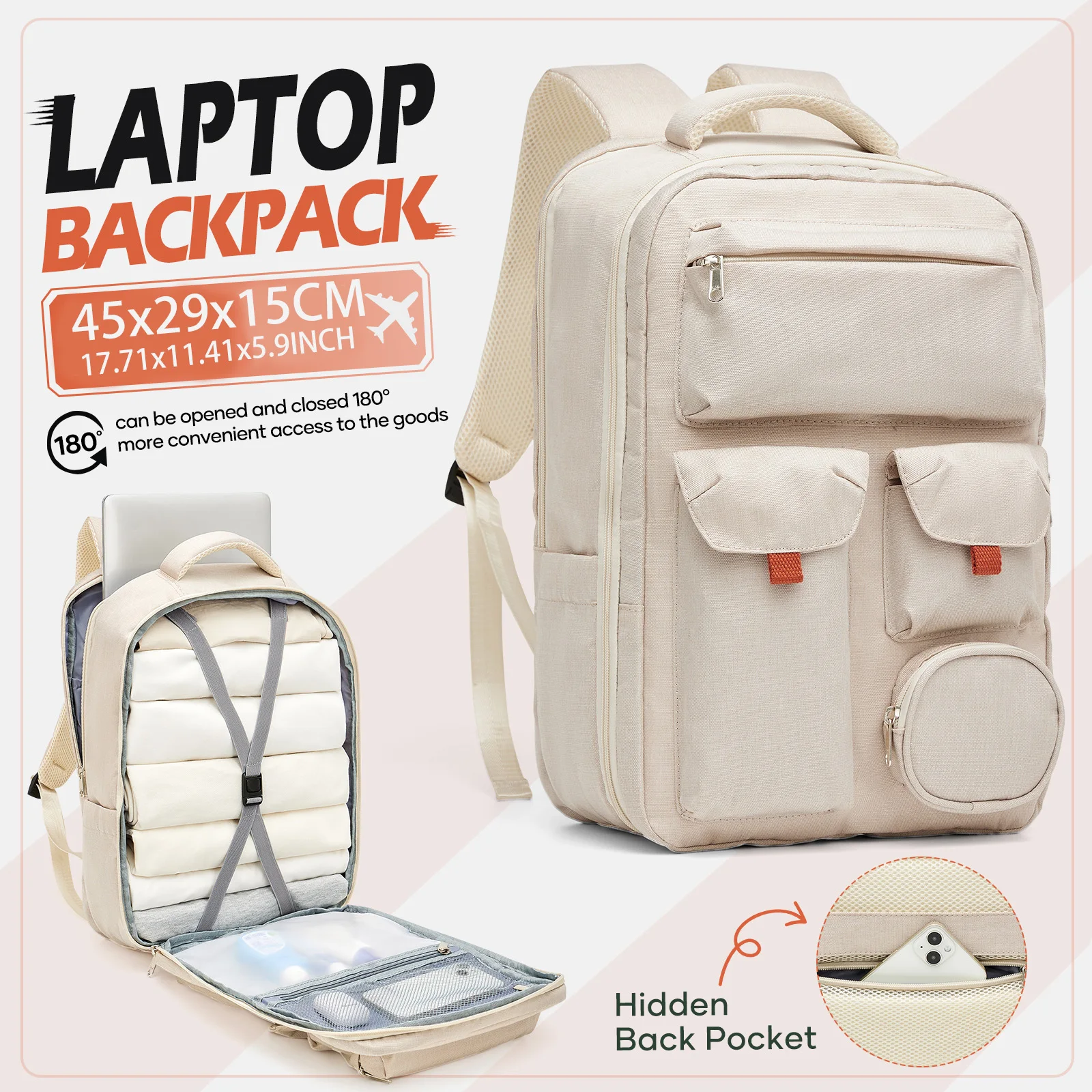 女性用バックパック、手荷物用バックパック、ビジネス用ラップトップトラベルバックパック、男性用ワークバックパック、機内持ち込み用バックパック