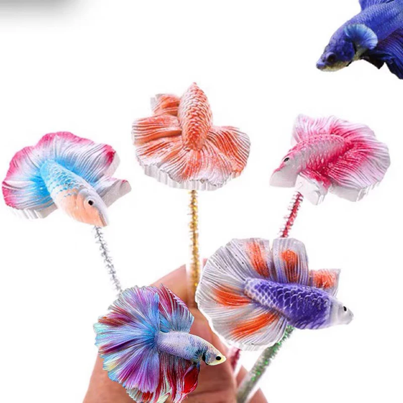 Aquarium Betta Training Wand Resin Playing Stick Active Healthy Betta Fish Equipment Resin Fish Decoration Fish Stick ﻿New