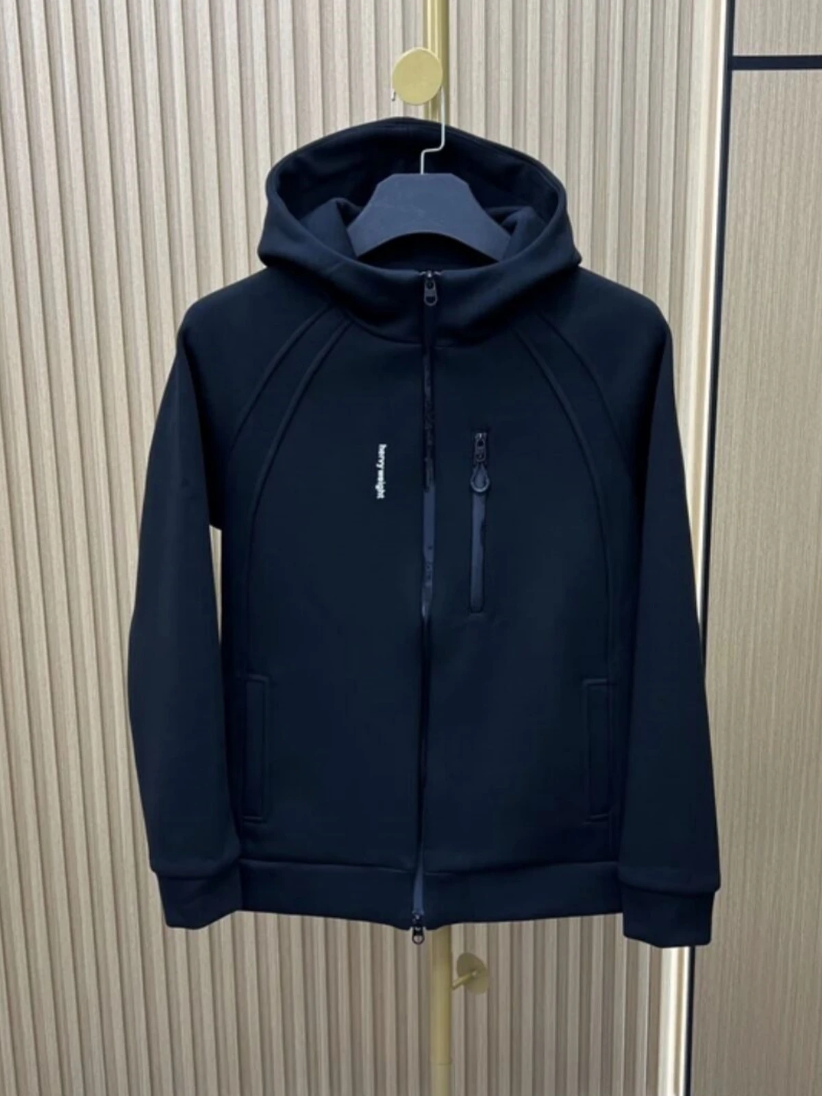 

Мужская осенне-зимняя утепленная куртка с капюшоном на флисовой подкладке, повседневная универсальная теплая верхняя одежда свободного кроя на молнии с длинными рукавами