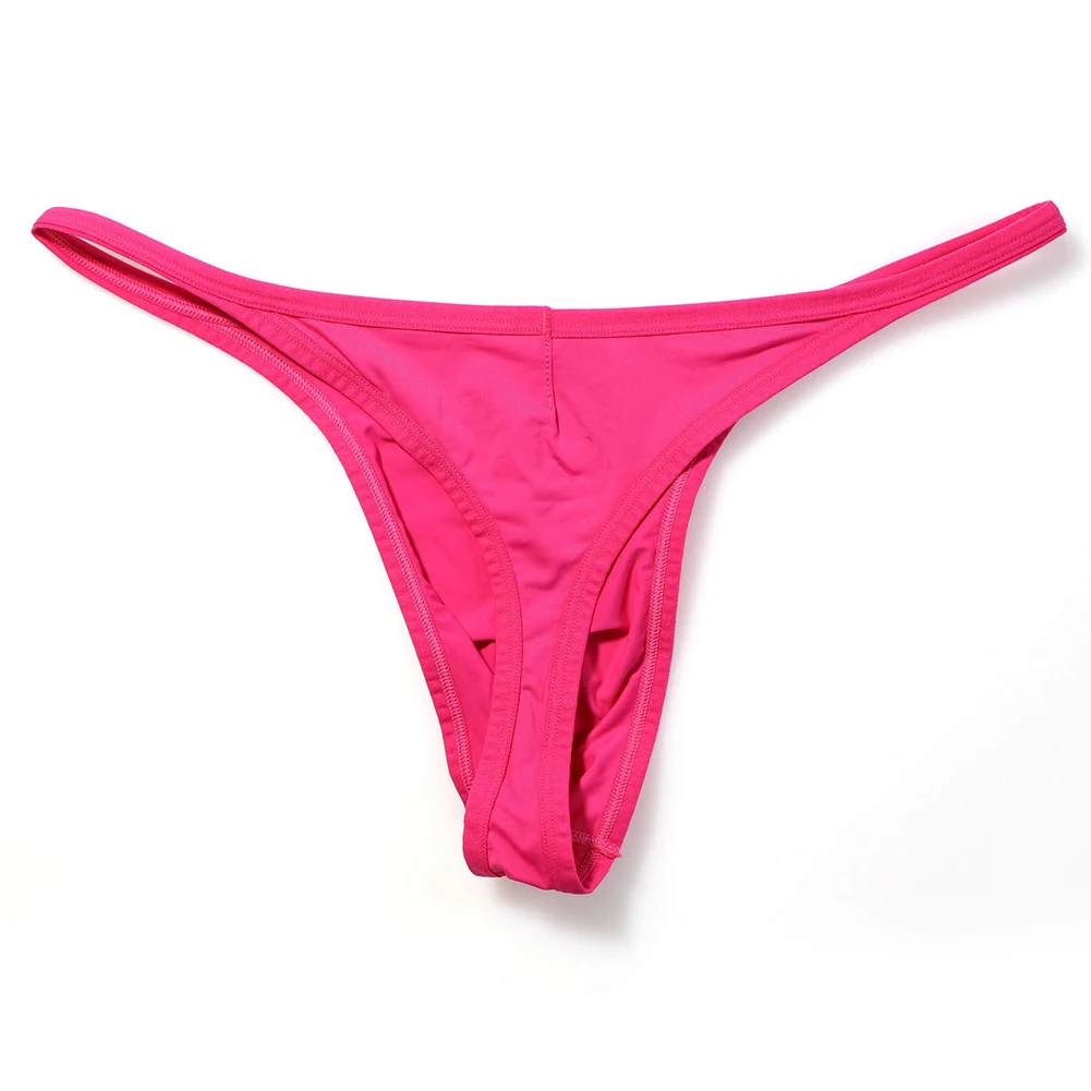 

Low Waist Men G Strings Underpants Breathable Thin Thong with Pouch Soft Nylon Spandex Fabric Underwear for Men