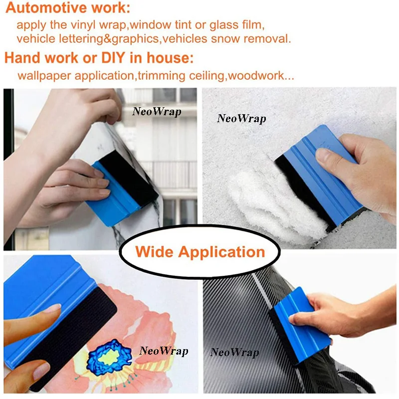 NeoWrap Car Vinyl Wrap Squeegee Covering Tool Resuable Felt Edge Scraper Car Styling Sticker Window Tint Decal Applicator image 5