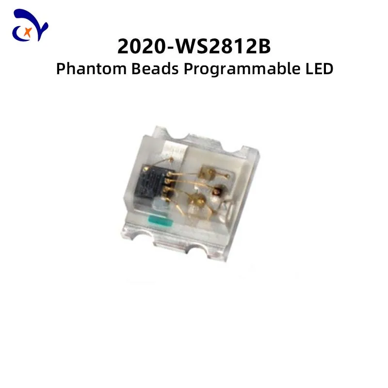 50PCS WS2812B 2020 built-in lamp beads phantom 5V lamp beads built-in 4-pin 0807 full color lamp beads programmable LEDs