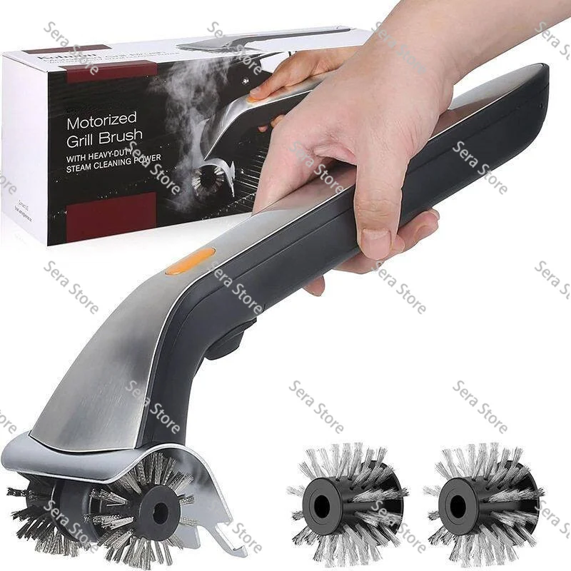 Electric Steam Barbecue Brush, Stainless Steel Wire Barbecue Brush, BBQ Mesh Brush