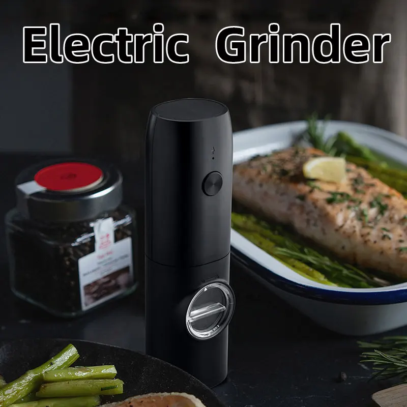 Electric Salt And Pepper Grinder,Spice Grinder,Automatic Pepper Grinder Grinding Bottle Kitchen Artifact Small Tool,Usb Charging