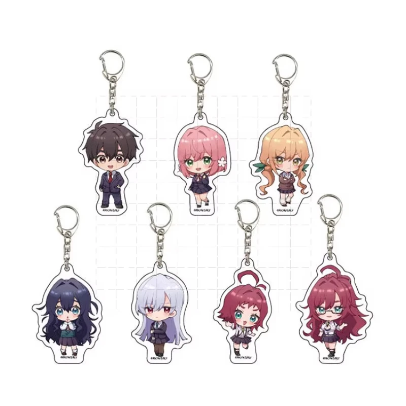 

Game Inda Karane Yoshimoto Shizuka Yakuzen Kusuri Eiai Nano Hanazono Hakari Keychain Doll Anime Acrylic Keyring Pendant Gift