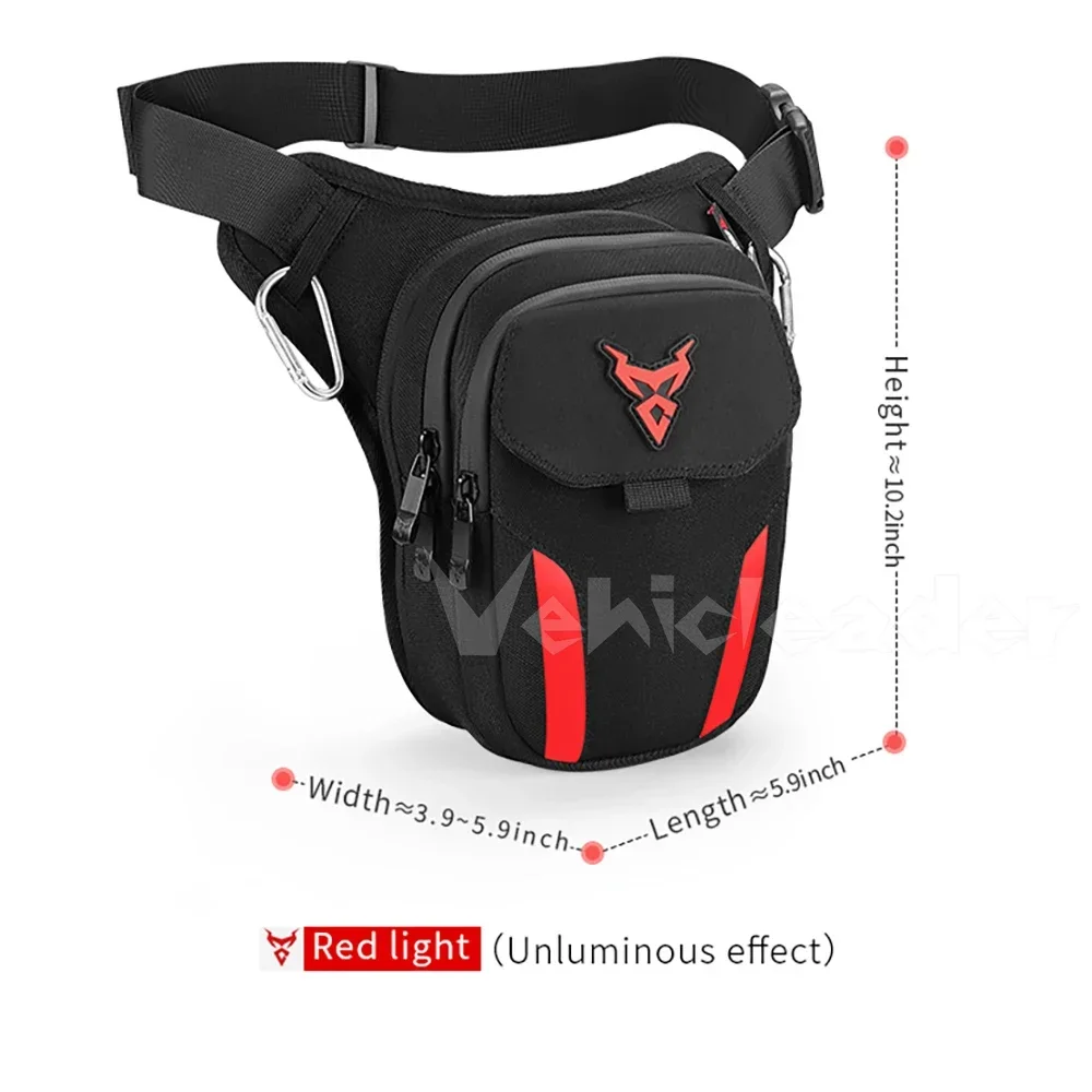 Borsa da gamba a goccia per moto con LED Light Ride ciclismo marsupio Casual marsupio viaggio escursionismo arrampicata tasca esterna impermeabile