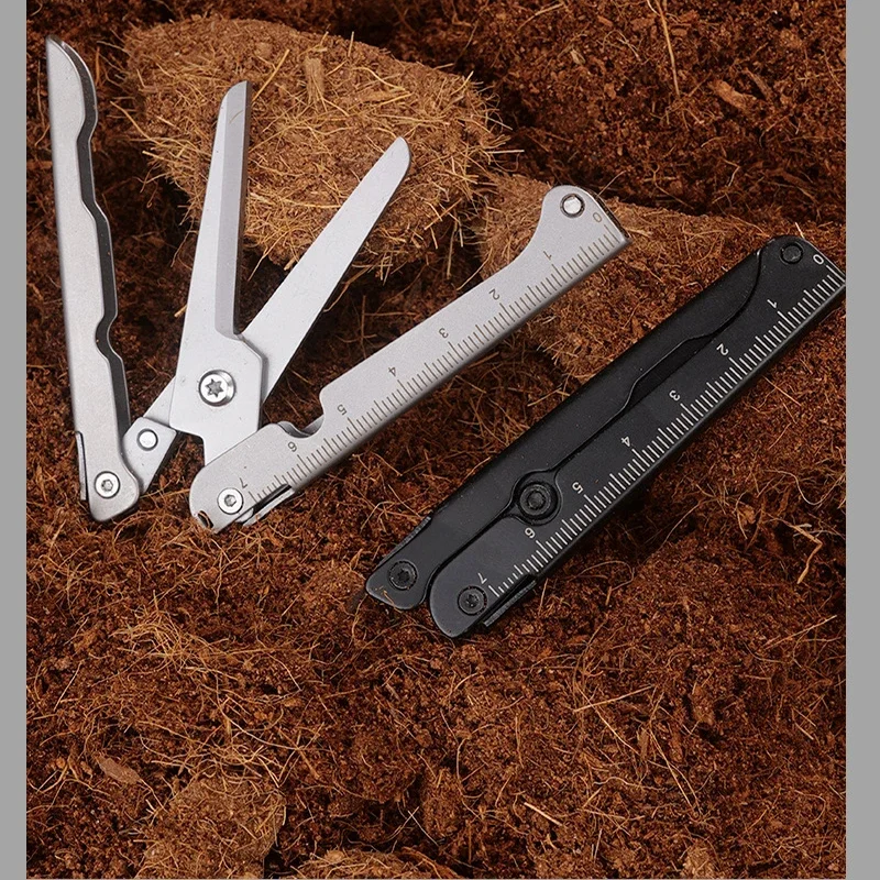 

Компактные складные ножницы, портативный инструмент для кемпинга из нержавеющей стали, снаряжение для выживания на открытом воздухе, мини-карманный нож с замком безопасности