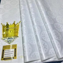 Real Bazin Riche 2024 New Jacquard Fabric Guinea Brocade 100% Cotton Soft Shadda Nigeria Garment Cloth Dress 5yards L23-160