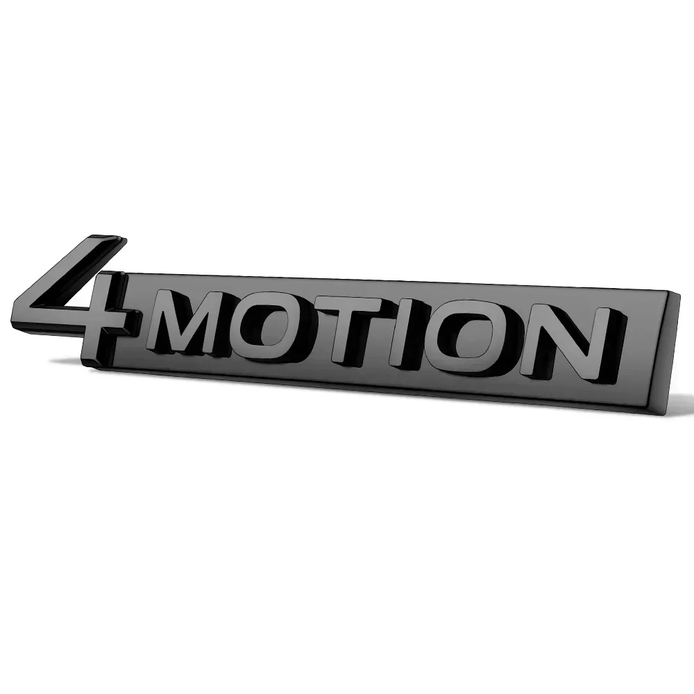 4MOTION Trunk Emblem For VW Sticker Glossy Black 4MOTION Trunk Sticker For VW Volkswagen Tiguan Rline Touareg Golf Passat Bora